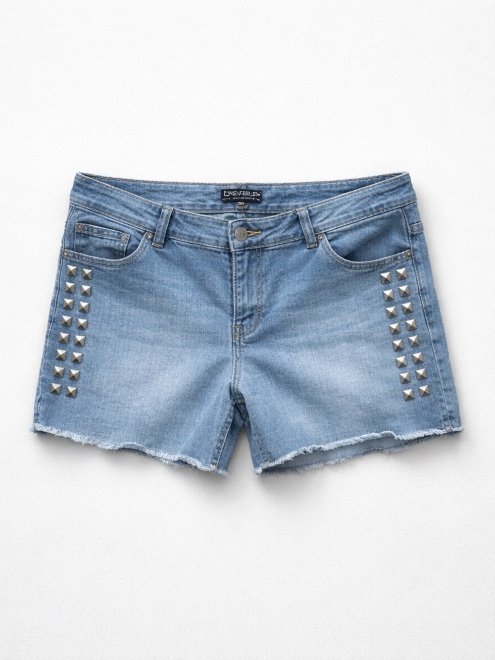 Forever 21 Light Blue Studded Denim Shorts Size 16